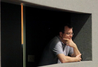 David Keener in an AV Booth