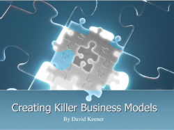 Creating Killer Business Models